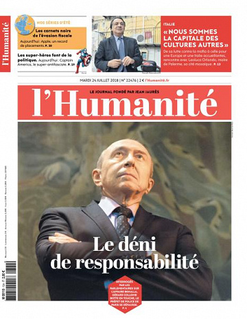L’Humanite du Mardi 24 Juillet 2018
