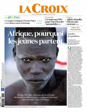 La Croix du Mardi 24 Juillet 2018
