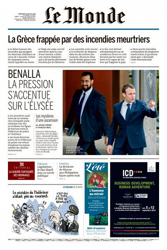 Le Monde du Mercredi 25 Juillet 2018