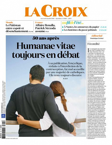 La Croix du Mercredi 25 Juillet 2018