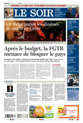 Le Soir du Mercredi 25 Juillet 2018