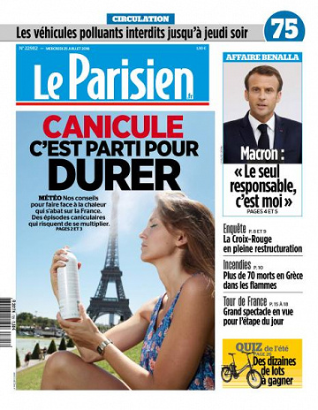 Le Parisien du Mercredi 25 Juillet 2018
