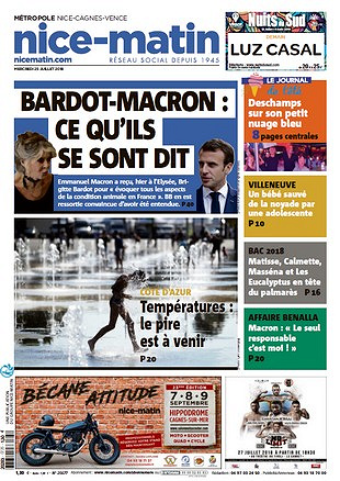 Nice-Matin - Mercredi 25 Juillet 2018