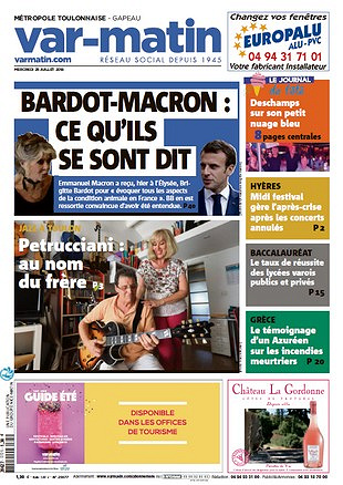 Var-Matin - Mercredi 25 Juillet 2018