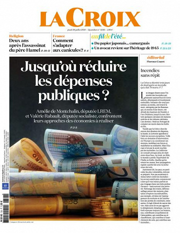 La Croix du Jeudi 26 Juillet 2018
