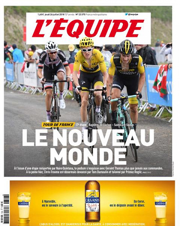 L’equipe du Jeudi 26 Juillet 2018