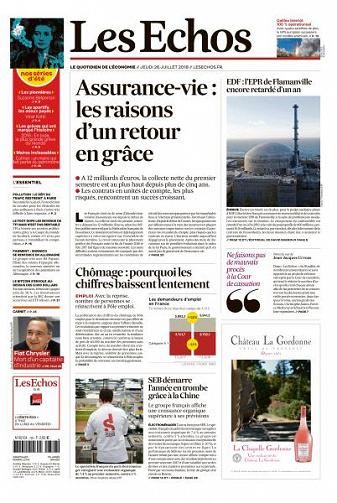 Les Echos du Jeudi 26 Juillet 2018