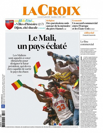 La Croix du Vendredi 27 Juillet 2018
