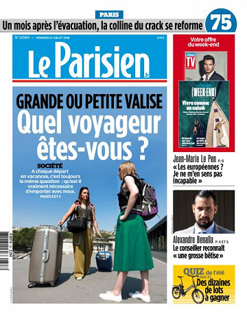 Le Parisien du Vendredi 27 Juillet 2018