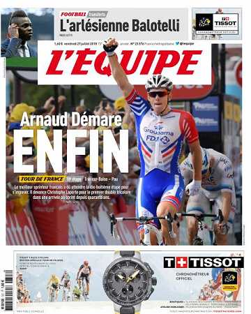L’equipe du Vendredi 27 Juillet 2018