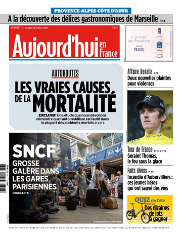 Aujourd’hui en France du Samedi 28 Juillet 2018