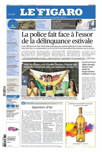 Le Figaro du Lundi 30 Juillet 2018