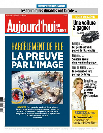 Aujourd’hui en France du Lundi 30 Juillet 2018