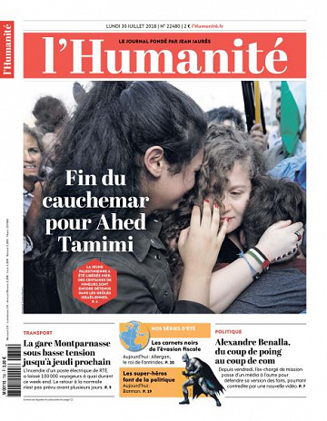 L’Humanite du Lundi 30 Juillet 2018