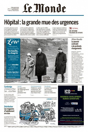 Le Monde du Mardi 31 Juillet 2018