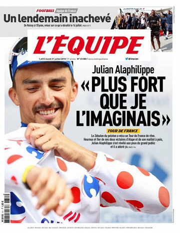 L’equipe du Mardi 31 Juillet 2018