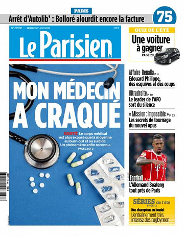 Le Parisien du Mercredi 1er Août 2018