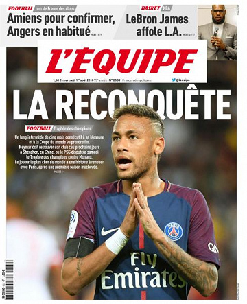 L’equipe du Mercredi 1er Août 2018
