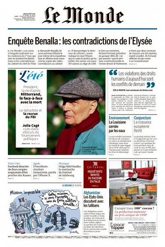 Le Monde du Jeudi 2 Août 2018
