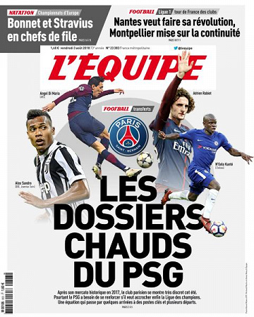 L’equipe du Vendredi 3 Août 2018