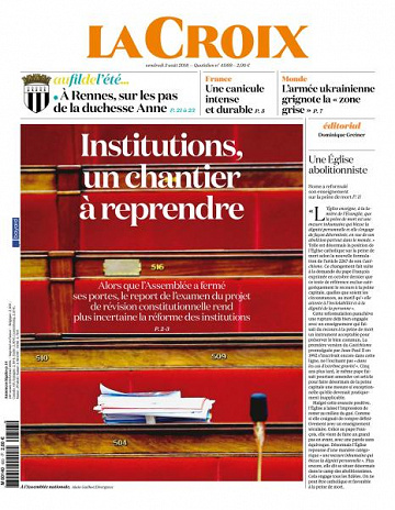 La Croix du Vendredi 3 Août 2018