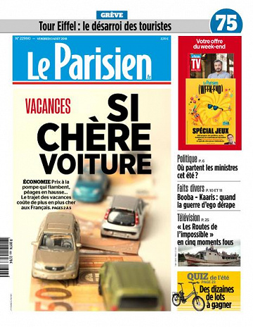 Le Parisien du Vendredi 3 Août 2018