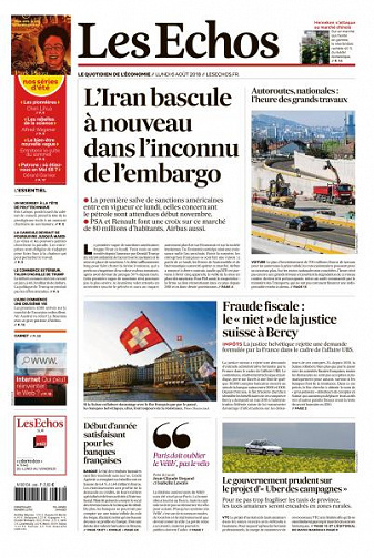 Les Echos du Lundi 6 Août 2018