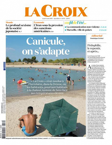 La Croix du Lundi 6 Août 2018