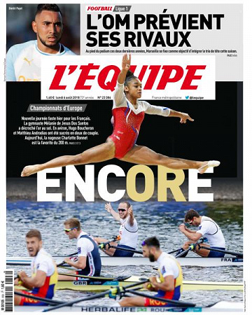 L’equipe du Lundi 6 Août 2018