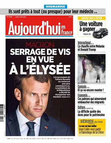 Aujourd’hui en France du Lundi 6 Août 2018
