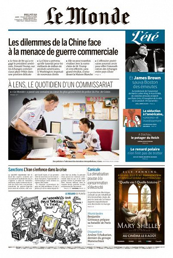 Le Monde du Mardi 7 Août 2018