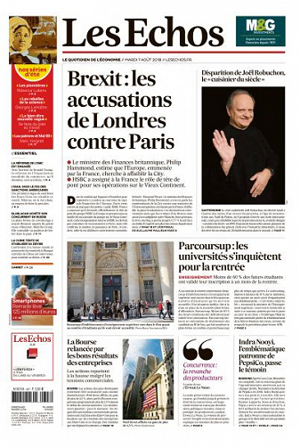 Les Echos du Mardi 7 Août 2018