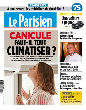 Le Parisien du Mardi 7 Août 2018