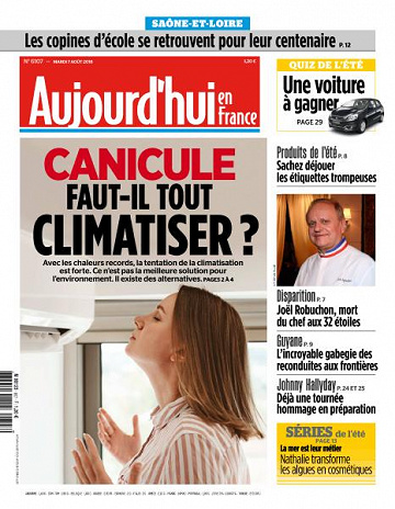 Aujourd’hui en France du Mardi 7 Août 2018