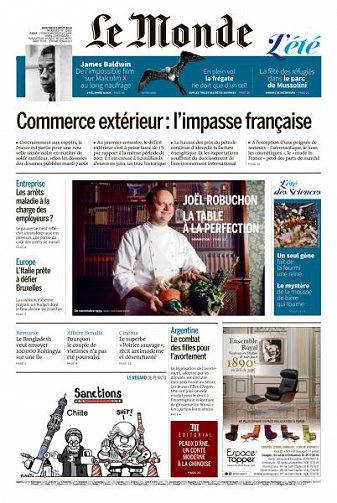 Le Monde du Mercredi 8 Août 2018