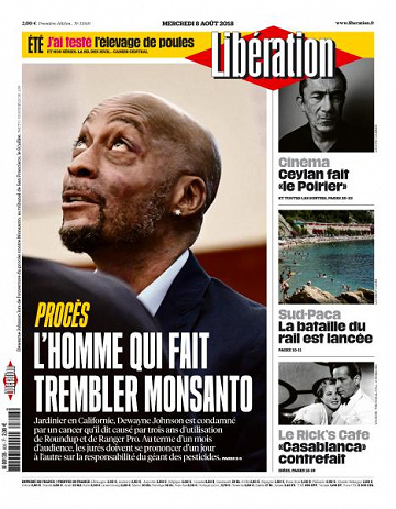 Libération du Mercredi 8 Août 2018