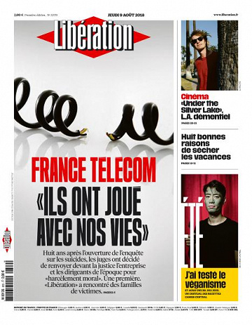 Libération du Jeudi 9 Août 2018