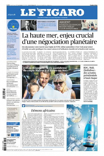 Le Figaro du Jeudi 9 Août 2018