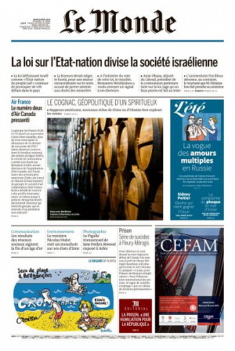 Le Monde du Jeudi 9 Août 2018