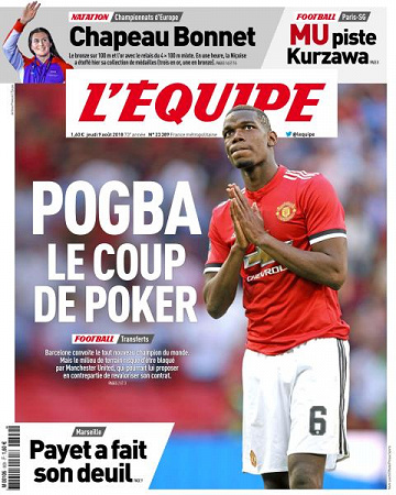 L’equipe du Jeudi 9 Août 2018