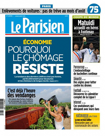 Le Parisien du Jeudi 9 Août 2018