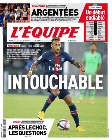 L’equipe du Dimanche 12 Août 2018