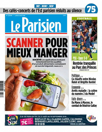 Le Parisien du Lundi 13 Août 2018