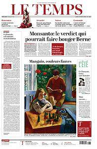 Le Temps - Lundi 13 Août 2018