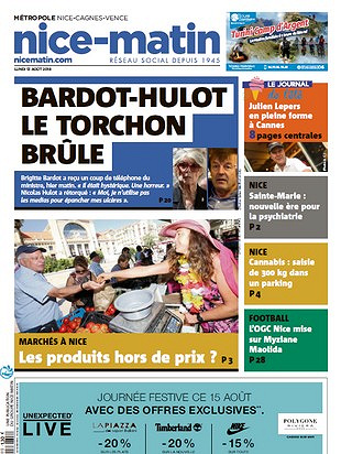 Nice-Matin - Lundi 13 Août 2018