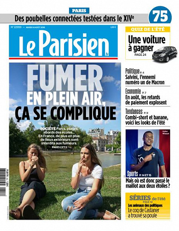 Le Parisien du Mardi 14 Août 2018