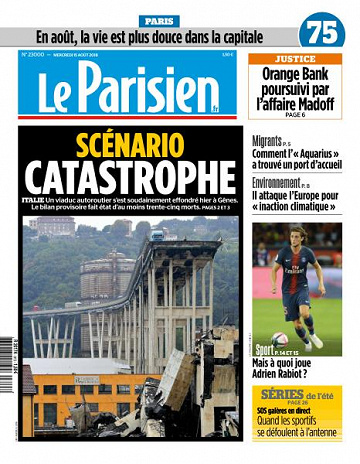 Le Parisien du Mercredi 15 Août 2018