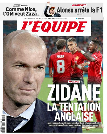 L’equipe du Mercredi 15 Août 2018