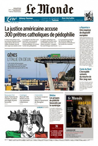 Le Monde du Jeudi 16 Août 2018