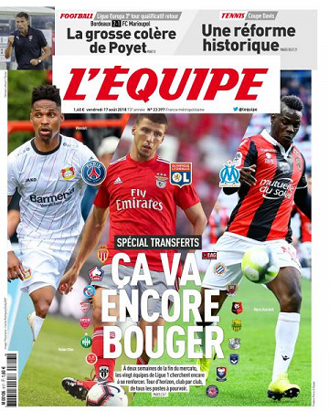 L’equipe du Vendredi 17 Août 2018